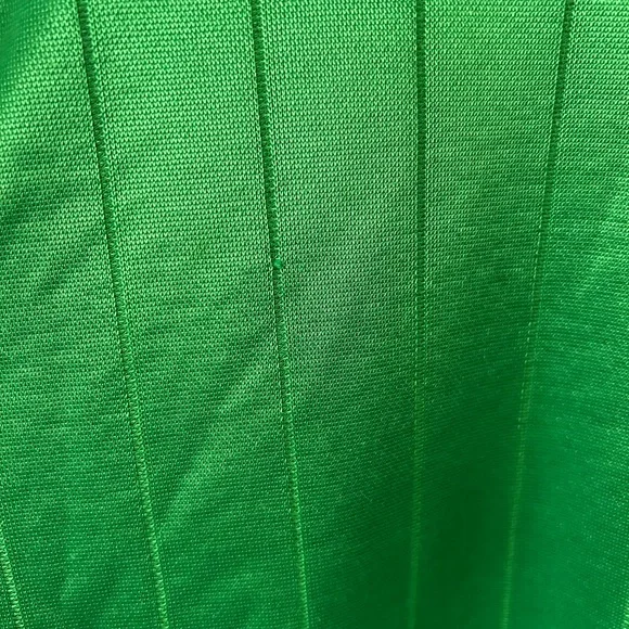 Vintage 90’s Adidas Green V-Neck Jersey with White Stripes, Size Med - Picture 8 of 8